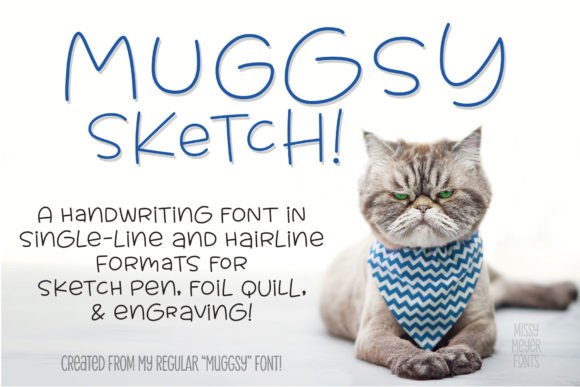 Muggsy Sketch: A Playful Single-Line Font for Modern Crafters