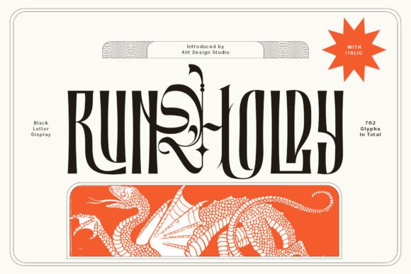 Runholdy: Art Deco Blackletter for Bold Designs