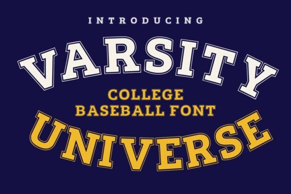 Varsity Universe: The Vintage College Baseball Font