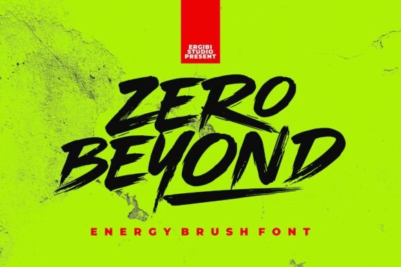 Zero Beyond: The High-Energy Brush Font for Bold, Unstoppable Design